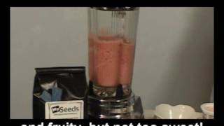 2Minute Treat Strawberry Peaches amp Cream Chia Smoothie [upl. by Namara995]