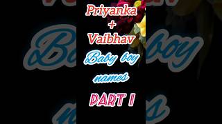 priyankaVaibhav baby boy names p letter names for baby boy combination names shorts viral [upl. by Kerianne228]