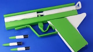 DIY How To Make a Simple Pistol  Paper Gun  By DrOrigami [upl. by Novak936]