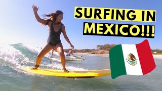 SURFING IN MEXICO for Beginners Punta de Mita [upl. by Seve]