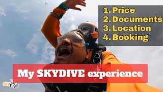 Skydive Experience In Narnaul All Details  Jumping from 10000ft [upl. by Dehnel]