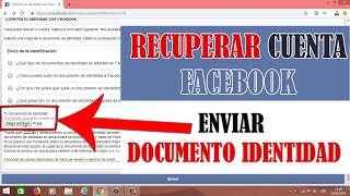 Como Recuperar tu Cuenta de Facebook enviando tu Documento de Identidad al Soporte de Facebook [upl. by Survance]