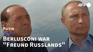 Putin würdigt verstorbenen Berlusconi als quotFreund Russlandsquot  AFP [upl. by Aimas]