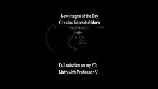 Can you solve this integral mathwithprofessorv calculusvideos integration integrationbyparts [upl. by Yursa]