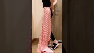 New Palazzo pants design  watch cutting and sewing tutorials on my channel [upl. by Llehsyar]