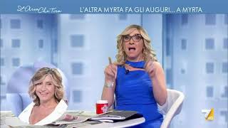 Gli auguri di Barbara Foria a Myrta Melino quotBuon compleanno siamo pazzesche e mangerò una [upl. by Shore]