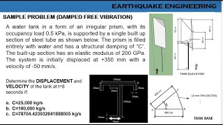 DAMPED FREE VIBRATION  Earthquake Engineering [upl. by Nnylecoj]