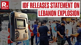 Pager Blasts By Hezbollah What Will Be The Impact Of Lebanon Explosions IDF Releases Statement [upl. by Kado]