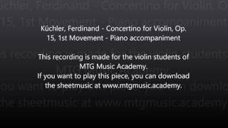 Kuchler Ferdinand Concertino for Violin Op 15 1st Movement Piano accompaniment [upl. by Nodnarbal606]