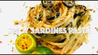 Spicy Sardines Pasta Recipe  Apron on Duty [upl. by Pressey]