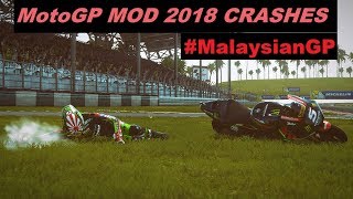 MotoGP 2018 Mod  Crash Compilation  PC GAMEPLAY  TV REPLAY MotoGP [upl. by Fe]