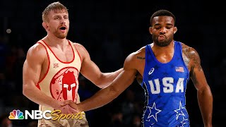 Kyle Dake SHOCKS Jordan Burroughs at Olympic wrestling trials  NBC Sports [upl. by Norehc789]