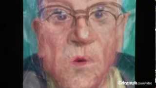 David Hockney paints using iPad for new exhibition [upl. by Qifahs]