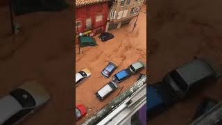 Utiel Valencia in Spain today flashflood neiperte flood news floods floodspain weather fyp [upl. by Appledorf]