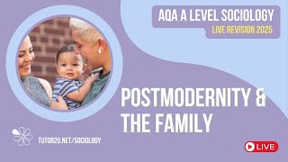 Postmodernity amp the Family  AQA A Level Sociology  Live Revision for 2025 [upl. by Daus]