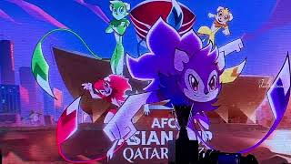 AsianCup2023 OfficialMascots AFC Mascot Saboog Tmbki Freha Zkriti Traeneh UnvelingCeremony [upl. by Katya]