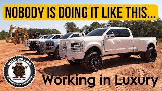 THE BEST Super Duty CUSTOM Work Fleet Ive EVER SEEN [upl. by Nnyllatsyrc]