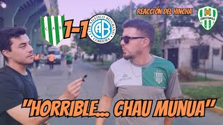 REACCIÓN DEL HINCHA  BANFIELD 1  BELGRANO 1 [upl. by Nessim]