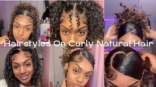 Cute Hairstyles On Curly Natural Hair❤️by lissluvv333 ✨️ [upl. by Felten]