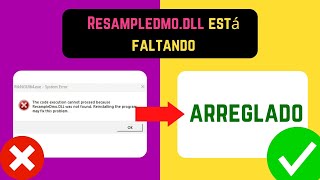 Solucionar Resampledmo dll falta en Windows 11 Spanish [upl. by Neal]