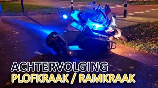 Politie  Achtervolging verdachten heterdaad ramkraakplofkraak  Utrecht Stad [upl. by Lehcer]