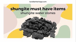 Shungite Water Stones Shungite Must Have Items [upl. by Waneta]