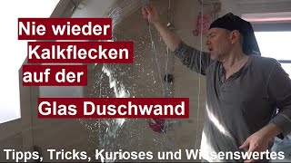 ✅Genialer Trick Glas Duschwand mit Klarspüler reinigen Bad Dusche Duschkabine einfach sauber machen [upl. by Ipoillak]