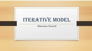 Iterative Model  Software Engineering  SE  Malayalam Tutorials [upl. by Iramo]