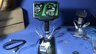 The Excellent Andonstar AD407 Digital Microscope With 7quot Display [upl. by Eisdnil]