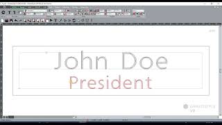 Gravostyle 9  Simple Name Badge Tutorial  Text Editing on Rotary Engraver [upl. by Joed]