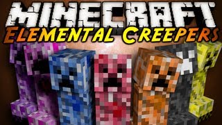 Minecraft Mod Showcase  ELEMENTAL CREEPERS [upl. by Vincenty]