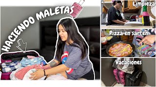 ALISTANDO TODO  Por fin vacaciones  Receta de pizza casera en sartén 🍕  limpieza [upl. by Yelruc]