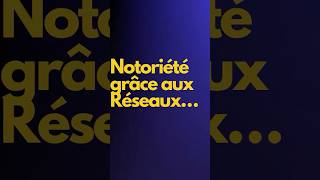 Notoriété grâce aux réseaux entrepreneurefficace entreprendre formationprofessionnelle [upl. by Aibsel]