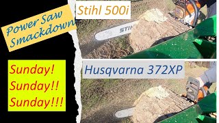 Stihl 500i vs Husqvarna 372xp firewood johndeere stihl [upl. by Na]