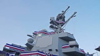 Commissioning of GuidedMissile Destroyer USS John Basilone DDG122 [upl. by Arret]