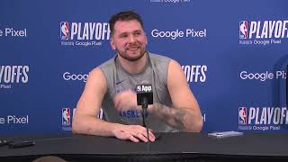 🤣 Sex sounds amp moaning appear to interrupt Luka Doncic Dallas Mavericks postgame press conference [upl. by Ahseet]