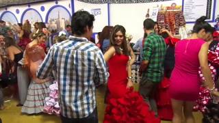 Bailando sevillanas en la feria2014 [upl. by Derinna338]