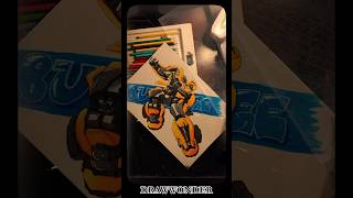 Drawing Bumblebee art drawing transformers bumblebee robot [upl. by Annaerb]