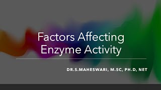 Factors affecting rates of enzyme mediated reactions [upl. by Phoebe]