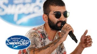 DSDS 2019  Cagri Karpuz mit einem FreestyleRap zu quotTürkischer Marschquot von Mozart [upl. by Eelrak]