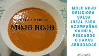 Receta mojo rojo canario suave [upl. by Ajnot]