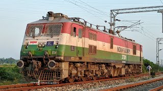 First Time TRICOLOUR WAP7 Visits NFR  Bondamunda Tricolour WAP7 With KAMAKHYA  GANDHIDHAM EXPRESS [upl. by Leaw]