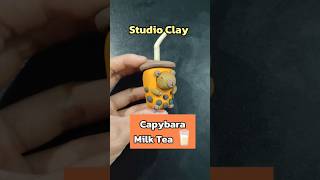 Making Capybara Milk Tea 🥛with clayart capybara clay shorts [upl. by Etakyram280]