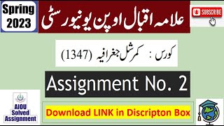 ⏩ AIOU Code 1347 Solved Assignment No2 Spring 2024 Subject Commercial Geography Level FA I Com [upl. by Glad]