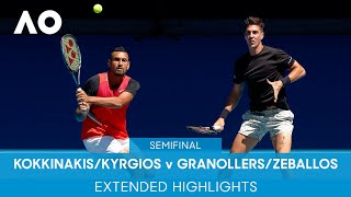 KokkinakisKyrgios v GranollersZeballos Extended Highlights SF  Australian Open 2022 [upl. by Ihsir]