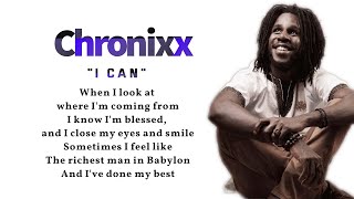 Chronixx  quotI Canquot Lyric video [upl. by Iramo]