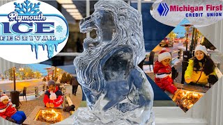 Best ICE carving festival  Plymouth Michigan USA [upl. by Niriam879]