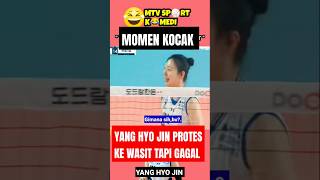 Momen kocak yang hyo jin protes ke wasit  red sparks vs hyundai hillstate  mtv sport komedi [upl. by Toogood]