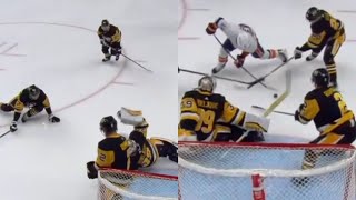 Alex Nedeljkovic Makes Paddle Save amp Superman Save On Same Sequence [upl. by Akcirederf85]