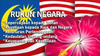 Lagu Rukun Negara 5 Prinsip Rukun Negara [upl. by Ayanad]